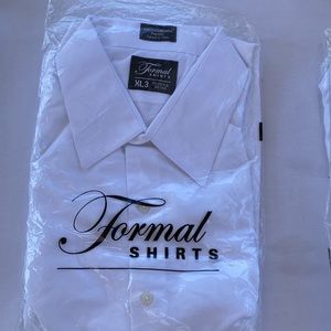 Brand new XL-3 Formal shirts white tuxedo shirt